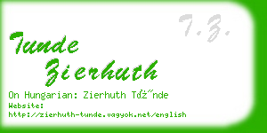 tunde zierhuth business card